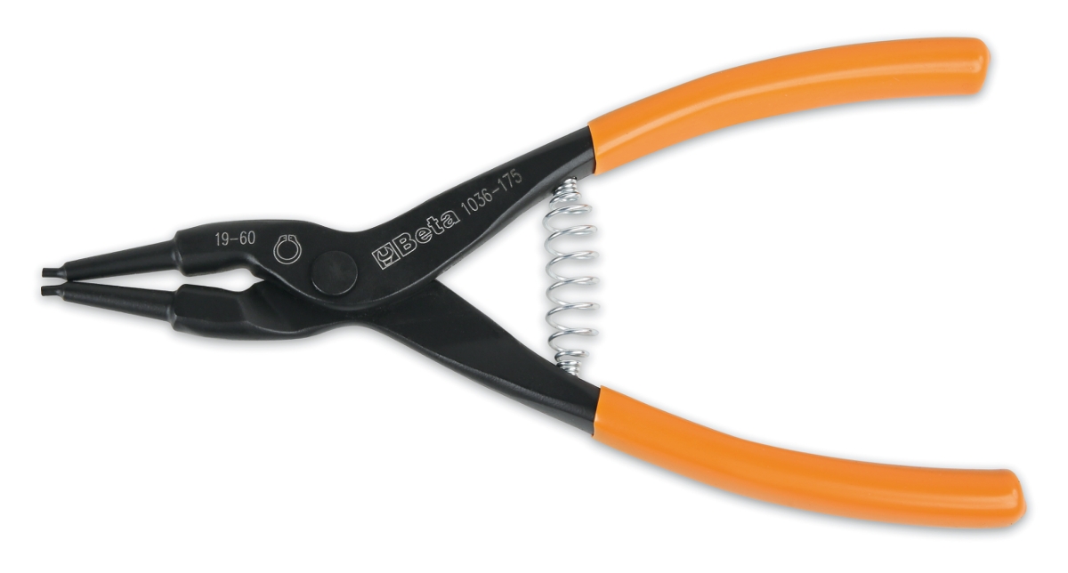 BETA 1036/300 BETA 1036/300 1036 300 Egyenes külső Seeger-fogó, barnított, PVC-bevonattal