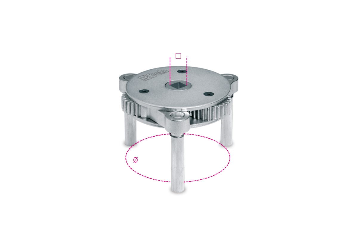 BETA 1493/U BETA 1493/U 1493/U Jobb és balmenetes önzáró háromkörmös olajszűrőleszedőkulcs