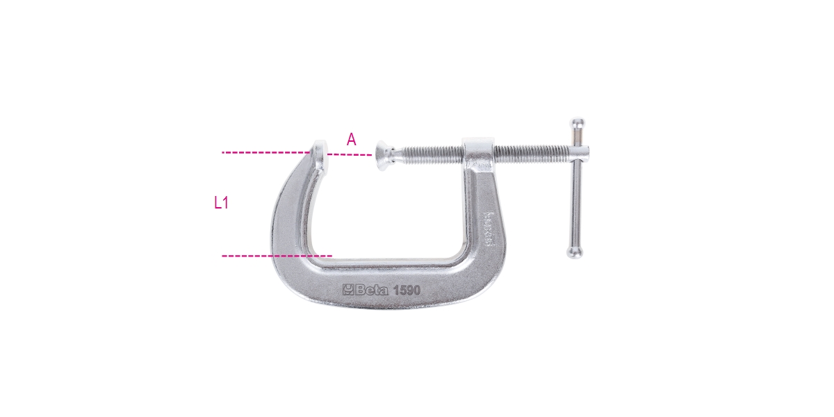 BETA 1590/150 BETA 1590/150 1590 150 Univerzális párhuzamszorító, horganyzott