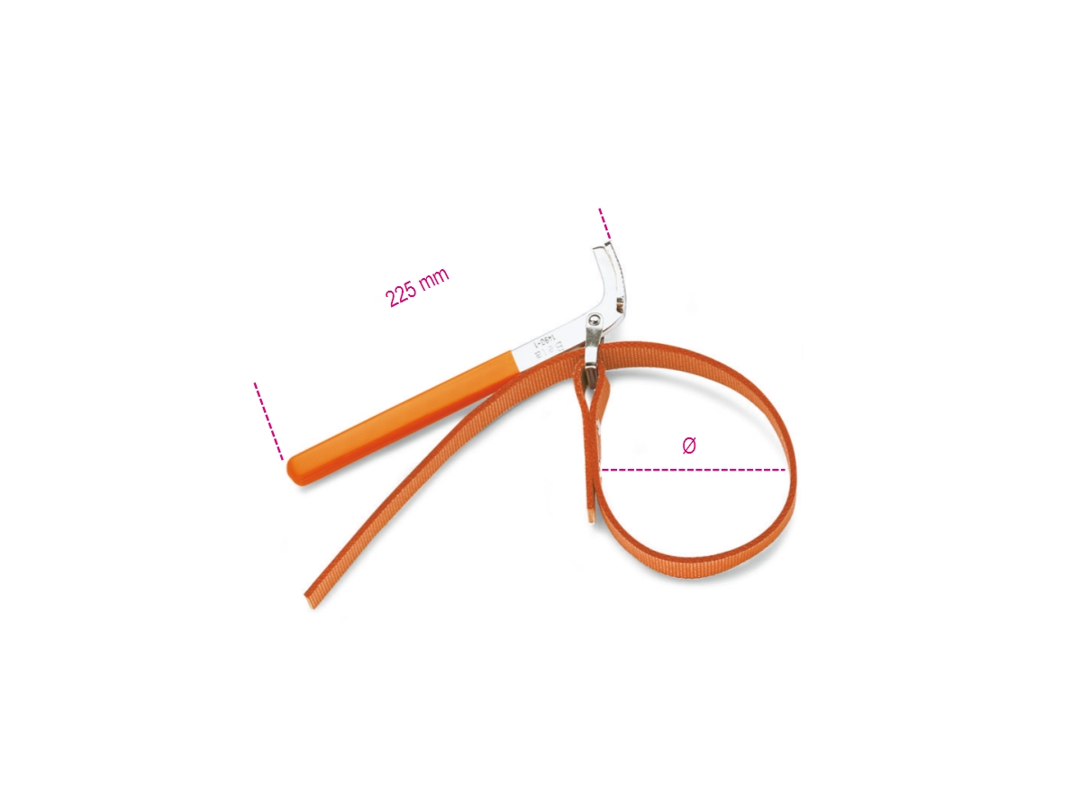 BETA 1490/2 BETA 1490/2 1490/2 Szíjas olajszűrőleszedő, nikkelezett, PVC-bevonatú nyéllel