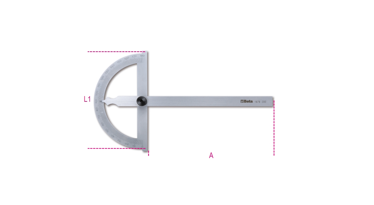BETA 1676/300 BETA 1676/300 1676 300 Szögmérő, rozsdamentes acélból