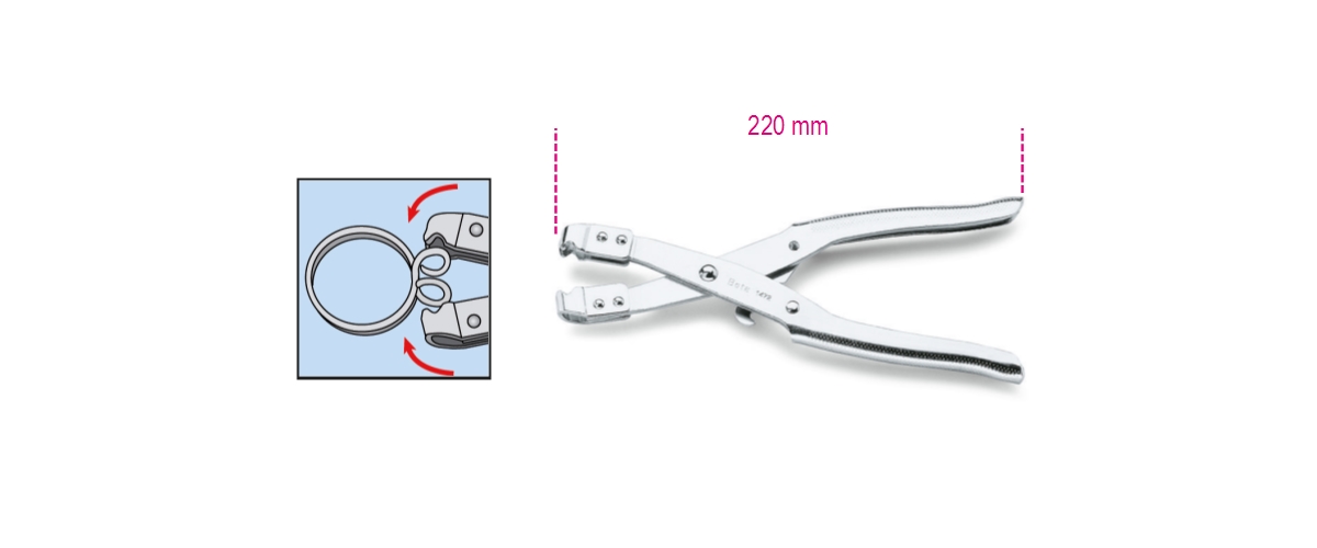 BETA 1472 BETA 1472 1472 Tömlőbilincsfogó, nikkelezett