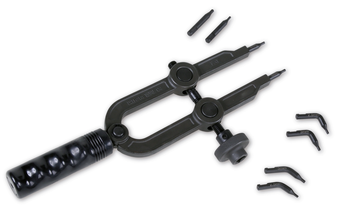 BETA 1558/C13 BETA 1558/C13 1558/C13 Belső és külső seeger gyűrűkhöz használható szerszámkészlet, csavaros működéssel