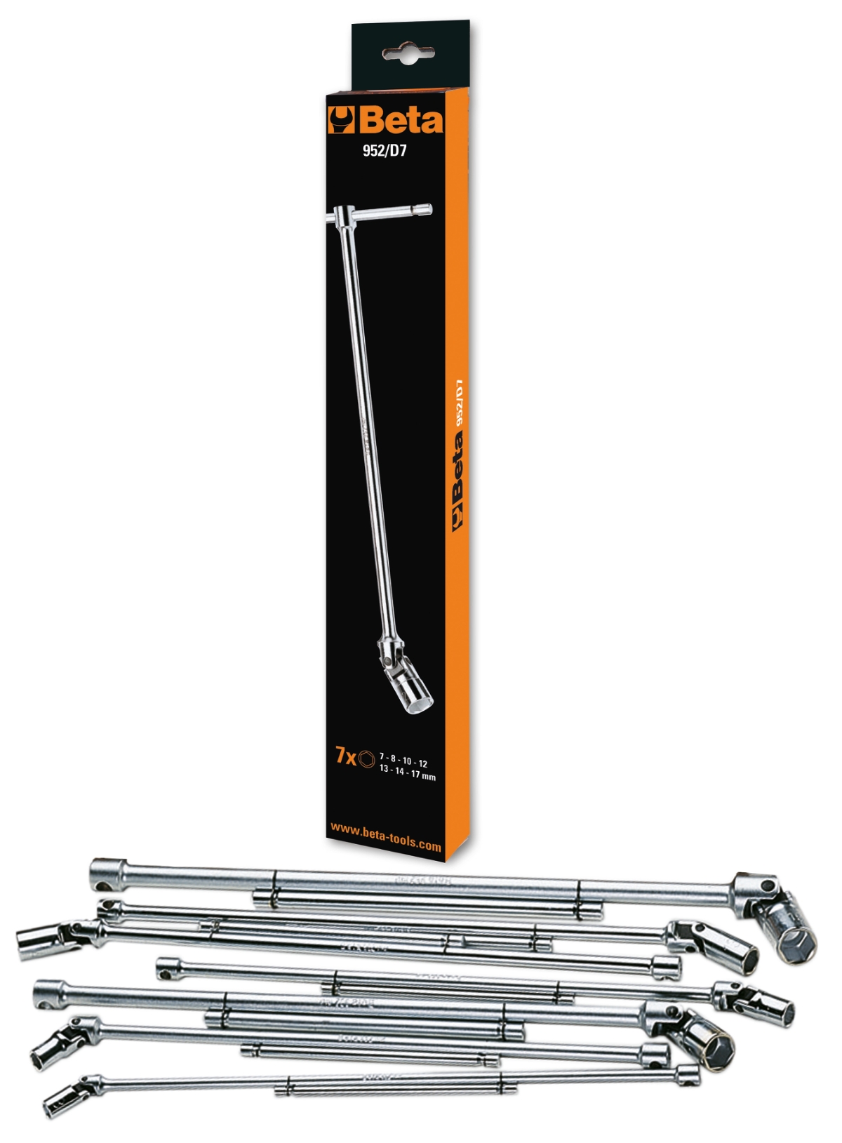 BETA 952/D7 BETA 952/D7 952/D7 T-szárú hatszögű imbuszkulcskészlet, 7 darabos
