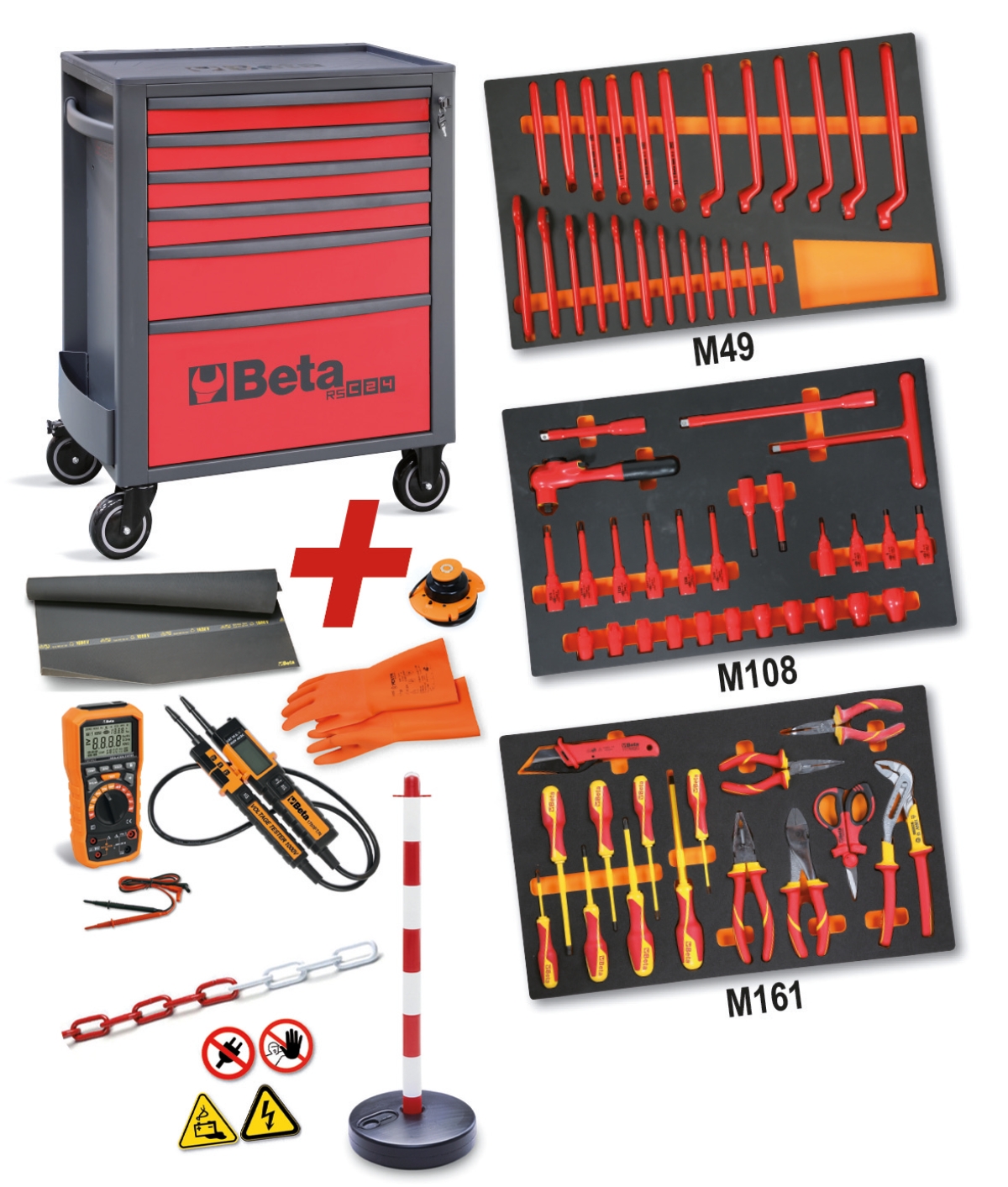 BETA 2400 RSC24/6-VEM BETA 2400 RSC24/6-VEM 2400 RSC24/6-VEM 6 fiókos szerszámkocsi és 81 darabos szerszámkészlet hibrid és elektromos gépjárművek javításához és karbantartásához