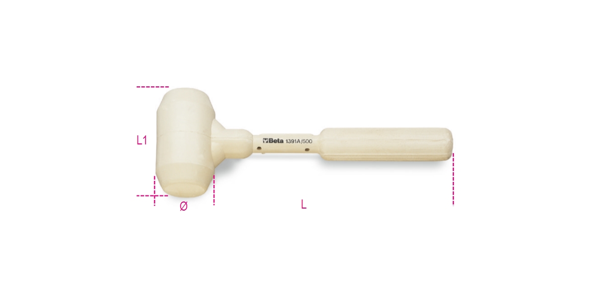 BETA 1391A/500 BETA 1391A/500 1391A 500 Csempéző kalapács, fehér gumiból