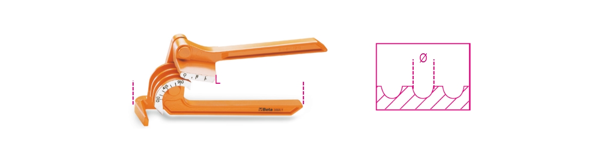 BETA 388A/1 BETA 388A/1 388A/1 Csőhajlító vékonyfalú réz és könnyűfém csövekhez