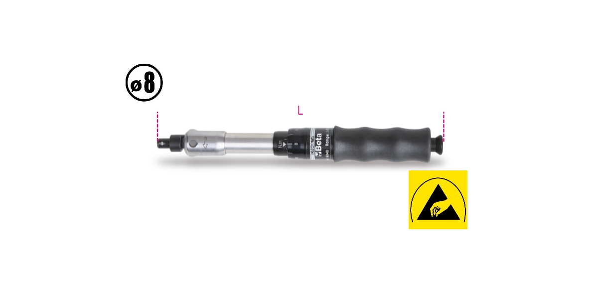 BETA 604B/5 BETA 604B/5 604B/5 Önkioldó nyomatékkulcs jobb- és bal forgásirányú pontosság: ą 6%