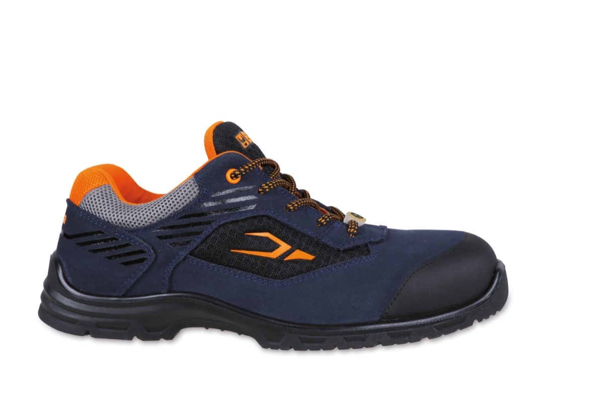 BETA  7212B/46 BETA  7212B/46 7212B Perforált hasítottbőr cipő, mesh betéttel. Kopásgátló betét az orr részen 46