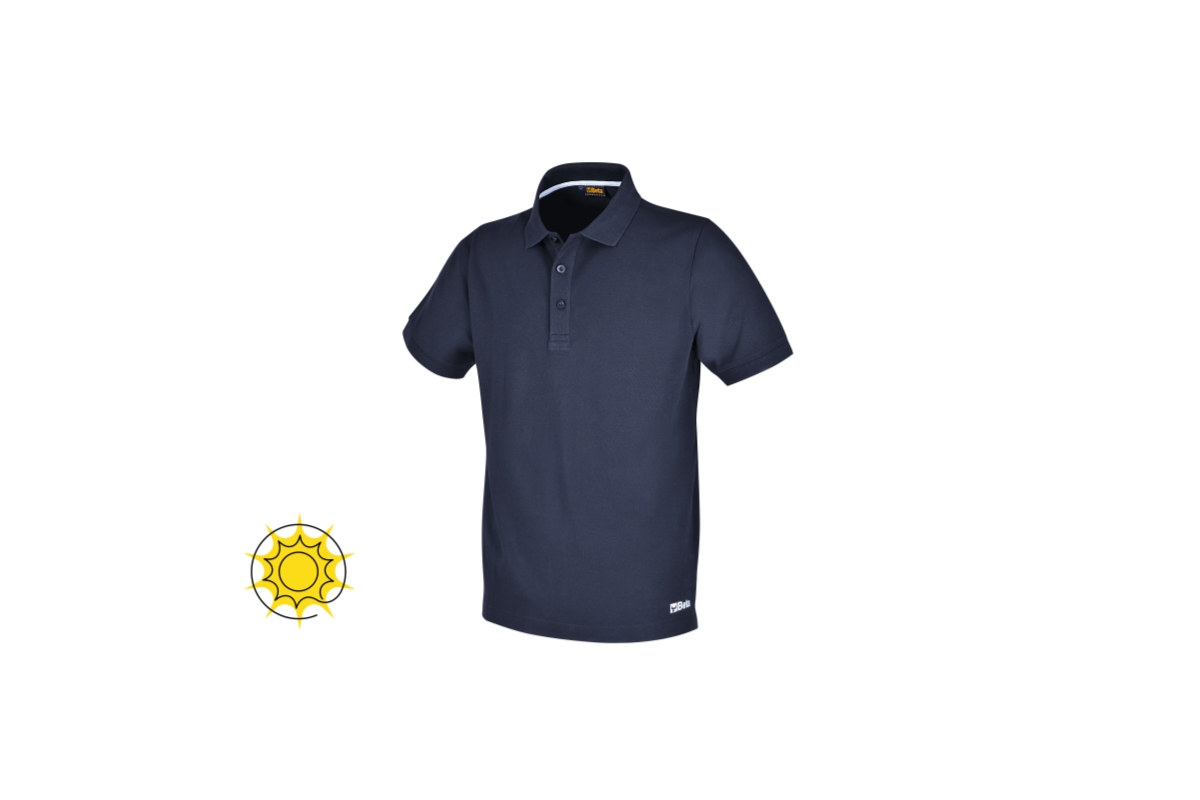 BETA 7552BL L BETA 7552BL L 7552BL L Három gombos munka pólóing, piqué pamut, 200 g/m3, kék