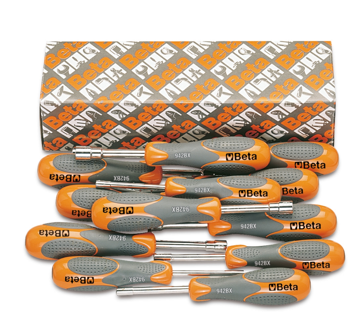 BETA 943BX/S 12 BETA 943BX/S 12 943BX/S12 12 részes dugókulcs-csavarhúzó szerszám készlet bi-materiál nyéllel