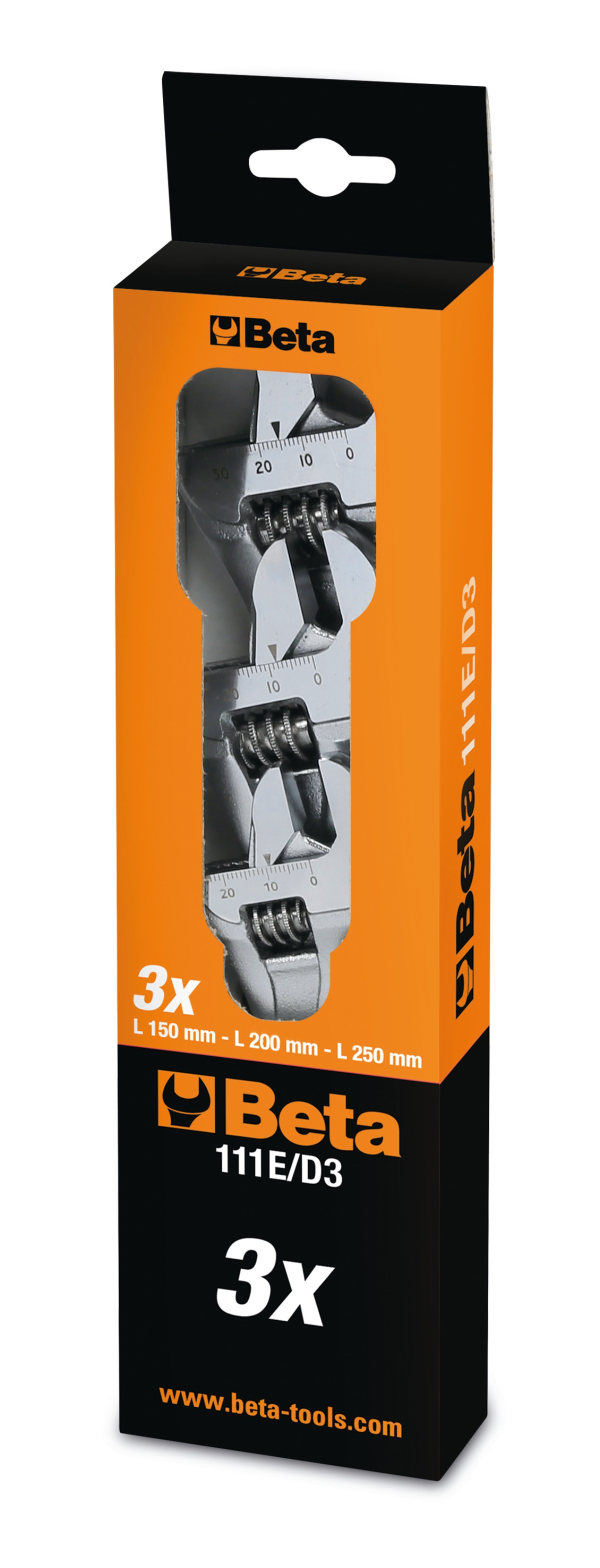 BETA 111E/D3 BETA 111E/D3 111E/D3 3 darabos állítható villáskulcs készlet skálával, krómozott