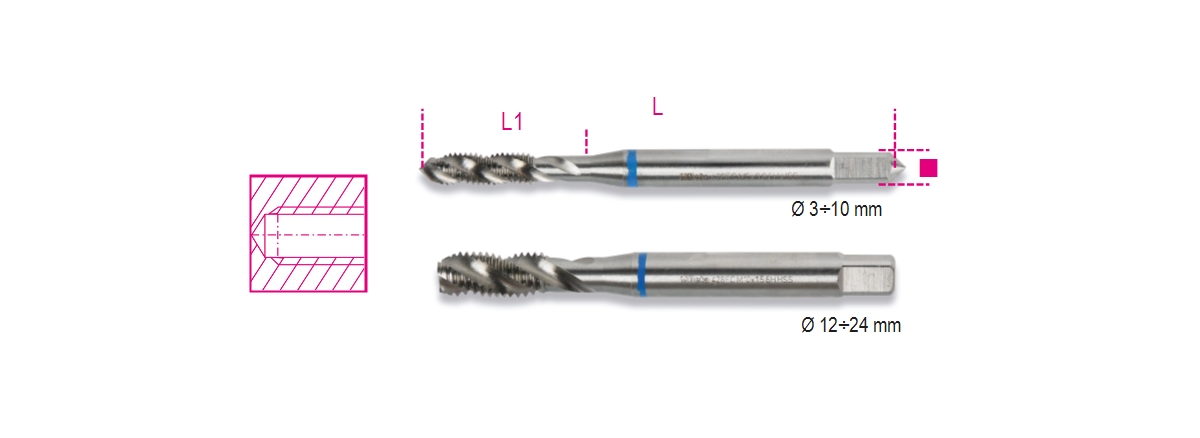 BETA 428FC/16 BETA 428FC/16 428FC 16 Csavart hornyú gépi menetfúró, HSS