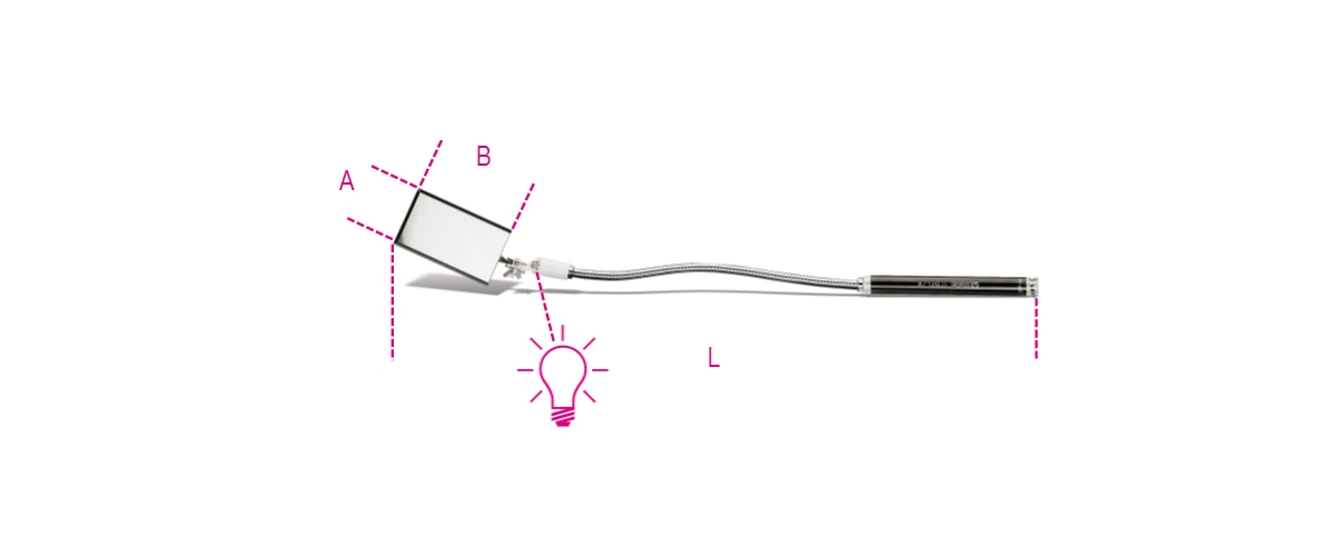 BETA 1715FL/B BETA 1715FL/B 1715FL/B Világító flexibilis téglalap alakú vizsgálótükör