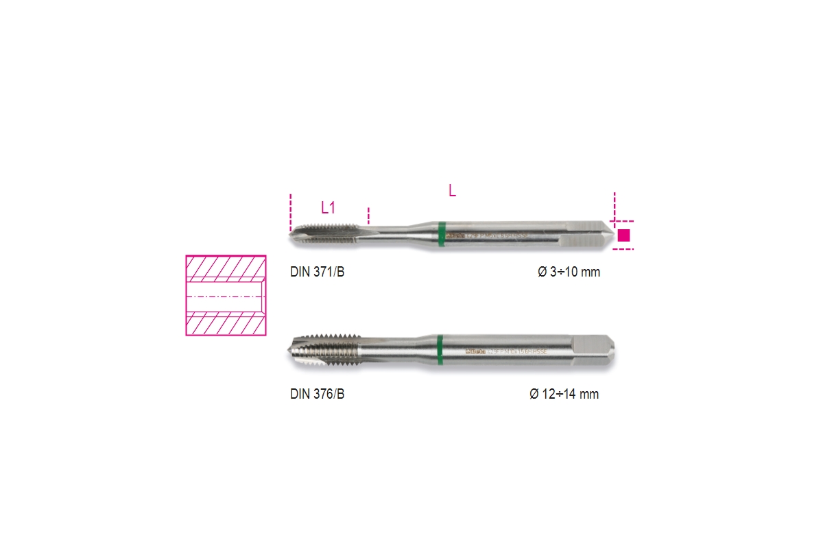 BETA 429FP/5 BETA 429FP/5 429FP 5 Egyenes hornyú gépi menetfúró, HSS-CO 5%