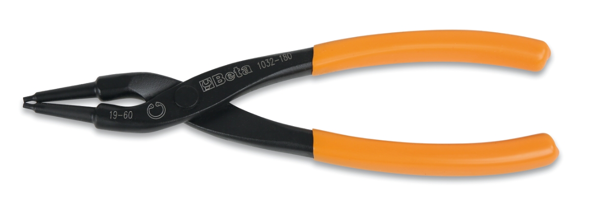 BETA 1032K 180 BETA 1032K 180 1032 180 Egyenes belső Seeger-fogó, barnított, PVC-bevonattal