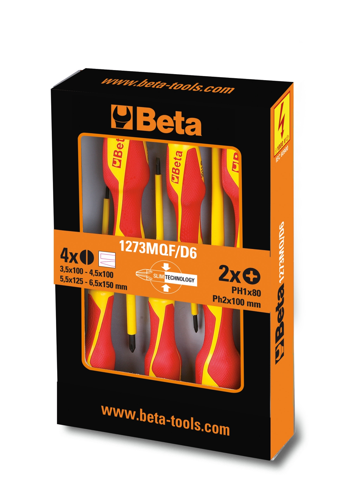 BETA 1273MQF/D6 BETA 1273MQF/D6 1273MQF/D6 csavarhúzó készlet, szigetelt