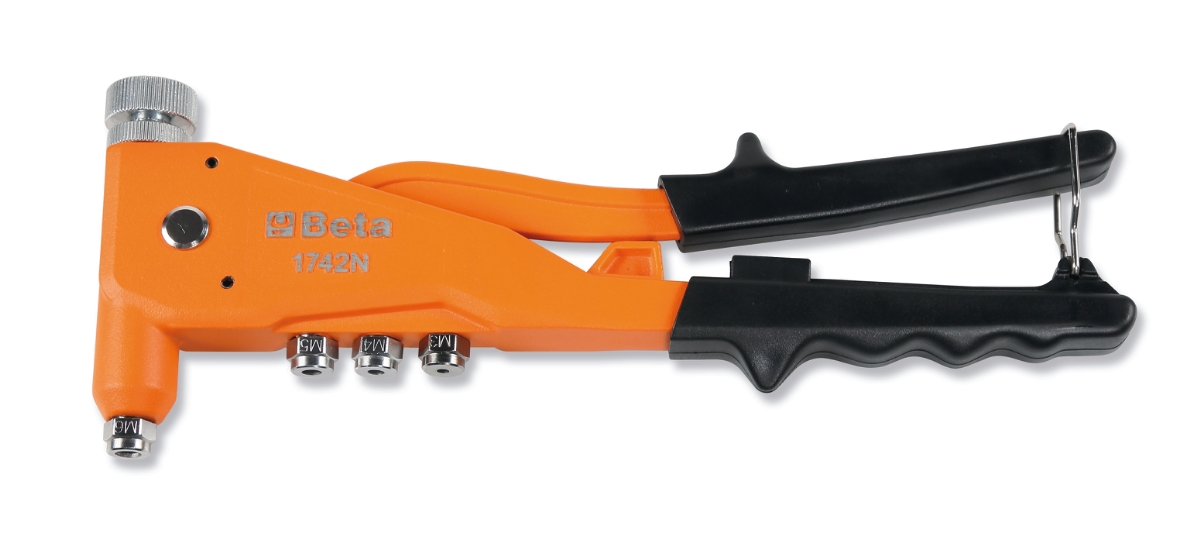 BETA 1742N BETA 1742N 1742N Szegecsanyaroppantó, 4 db tartalék betéttel és 4 pinnel (1x, M3, M4, M5, M6)