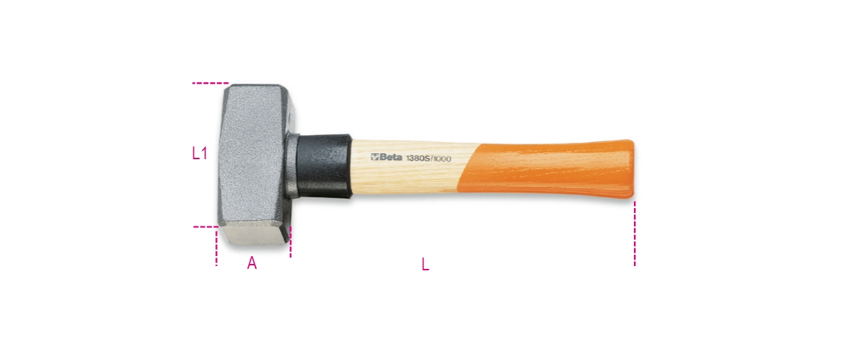 BETA 1380S/1250 BETA 1380S/1250 1380S 1250 Ráverő kalapács nyélvédővel, fanyéllel