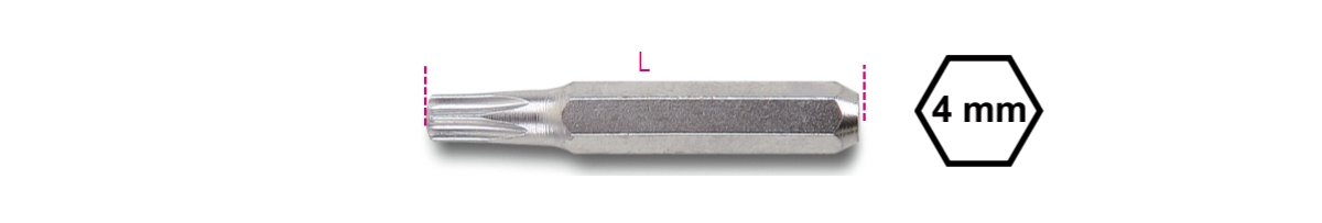 BETA 1256TX/4 BETA 1256TX/4 1256TX 4 Csavarhúzóbetét 4 mm Torx -csavarokhoz