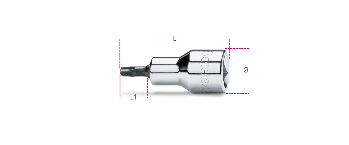 BETA 920TX/30L BETA 920TX/30L 920TX-L 30 1/2-osTorx  imbusz-dugókulcs, krómozott, barnított hegy
