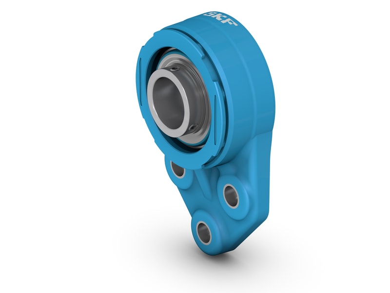 F3BBC 35M-TPSS F3BBC 35M-TPSS SKF Háromcsavaros-felfogatású peremes golyóscsapágy-egység állítócsavaros rögzítéssel és szélesebb belső gyűrűvel, kompozit csapágyházzal, élelmiszeripari előír