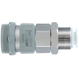 KK3S-08E KK3S-08E SMC Gyorscsatl-hüvely,cső 8,1/8,falon átvez  KK*S-*E, S Csatlakozósorozat, falon átvezető gyorscsatlakozóval