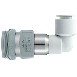 KK4S-10L KK4S-10L SMC Gyorscsat. dugó,csatl. 10mm-es cső,köny.  KK*S-*L, S Csatlakozósorozat, könyök gyorscsatlakozóval