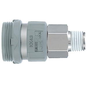 KK2S-M5M KK2S-M5M SMC Gyorscsatl-hüvely,önzáró, M5 külső menet  KK*S-*M, S Csatlakozósorozat, menetes