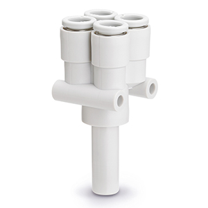 KQ2XD06-08A KQ2XD06-08A SMC Gyorscsatl., Y-elosztó, 4x6mm, 8mm  Y-csatlakozó, 4-szeres szűkítő - KQ2XD