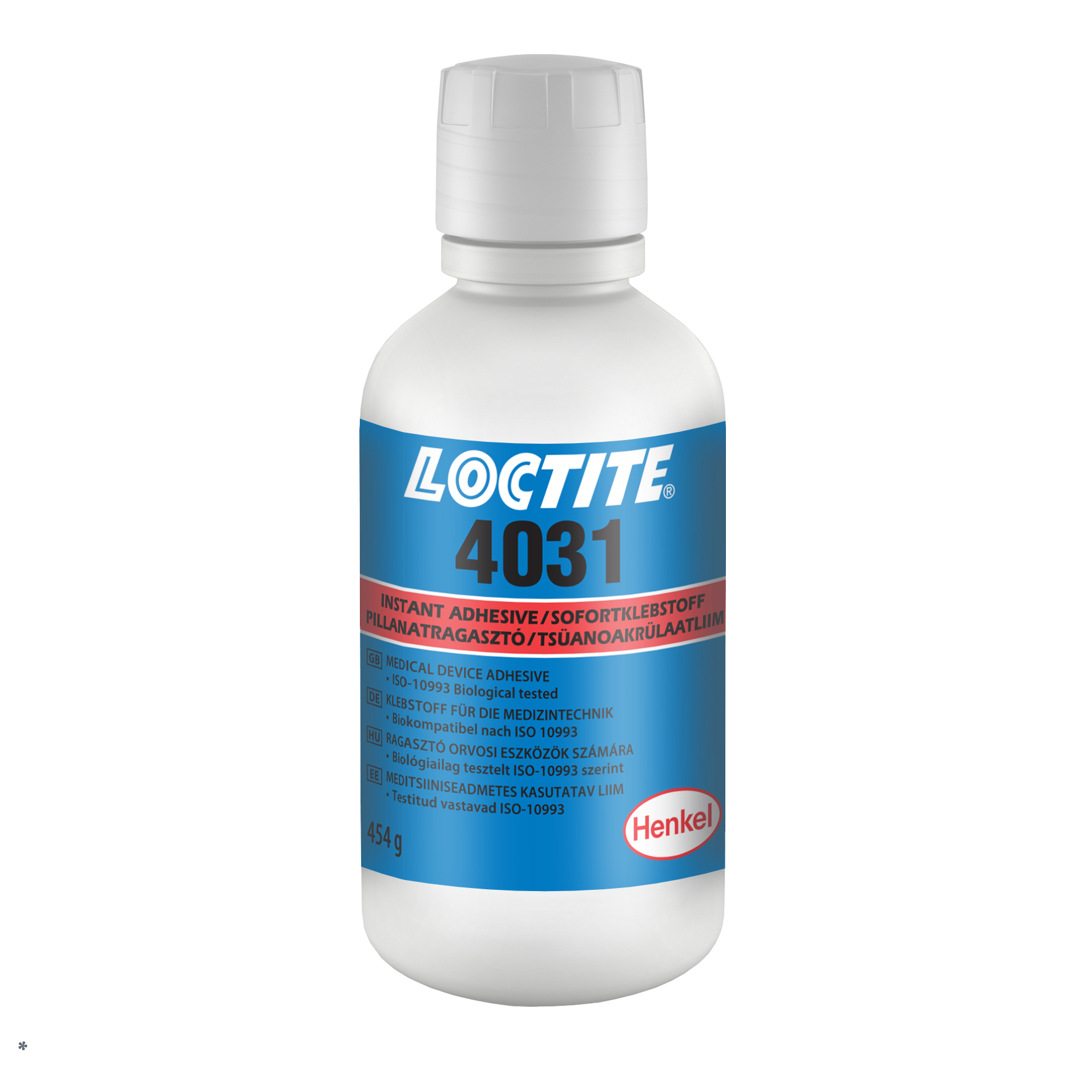 LOCTITE 4031         454 g LOCTITE 4031         454 g Nem kifehéredő, medical, veszélyjel mentes, nagy viszkozitású pillanatragasztó