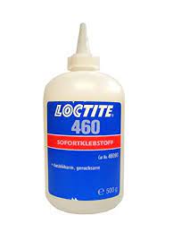 LOCTITE 460         500 g LOCTITE 460         500 g Nem kifehéredő, veszélyjel mentes, alacsony viszkozitású pillanatragasztó