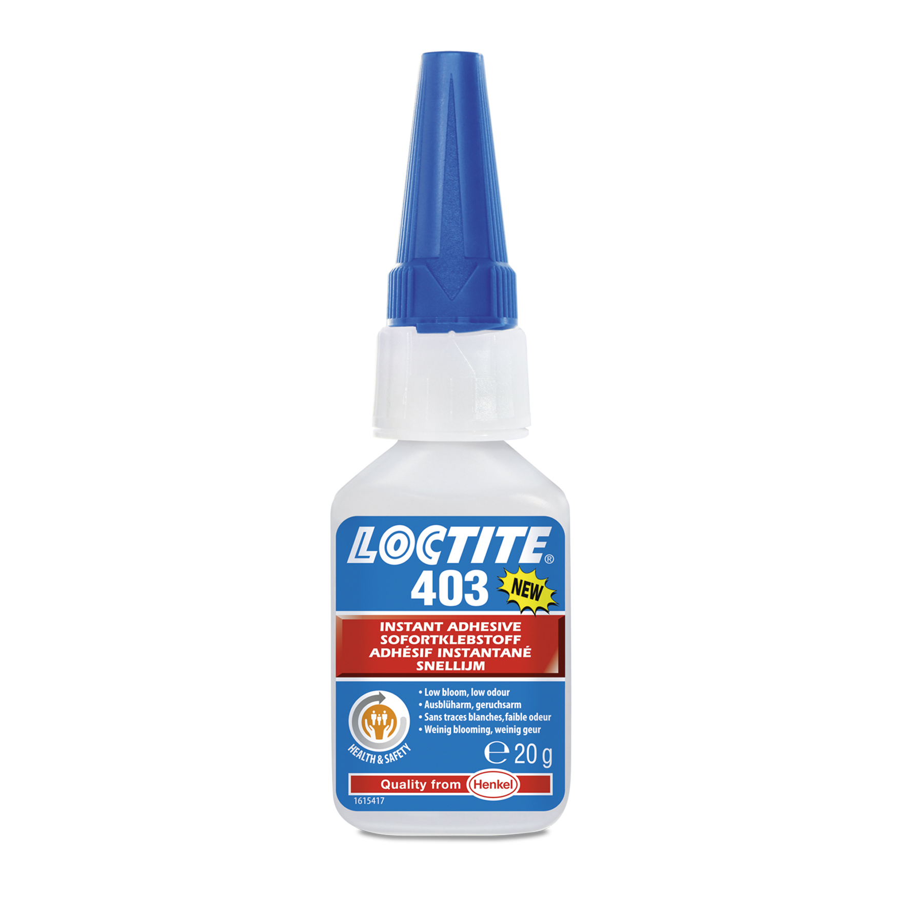 LOCTITE 403         20 g LOCTITE 403         20 g Nem kifehéredő, veszélyjel mentes, nagy viszkozitású pillanatragasztó