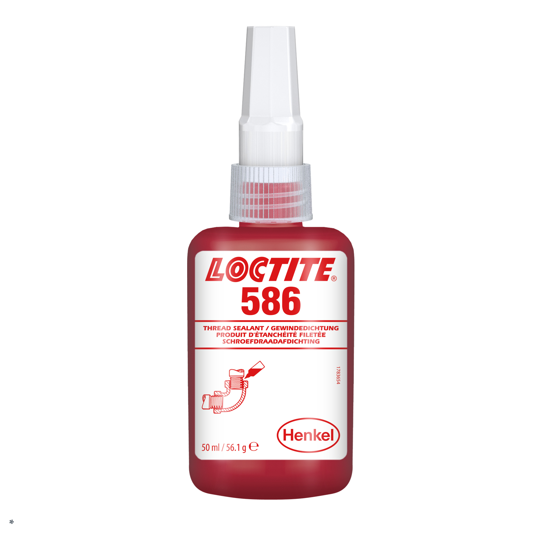 LOCTITE 586         50 ml LOCTITE 586         50 ml Menettömítő, lassú, piros