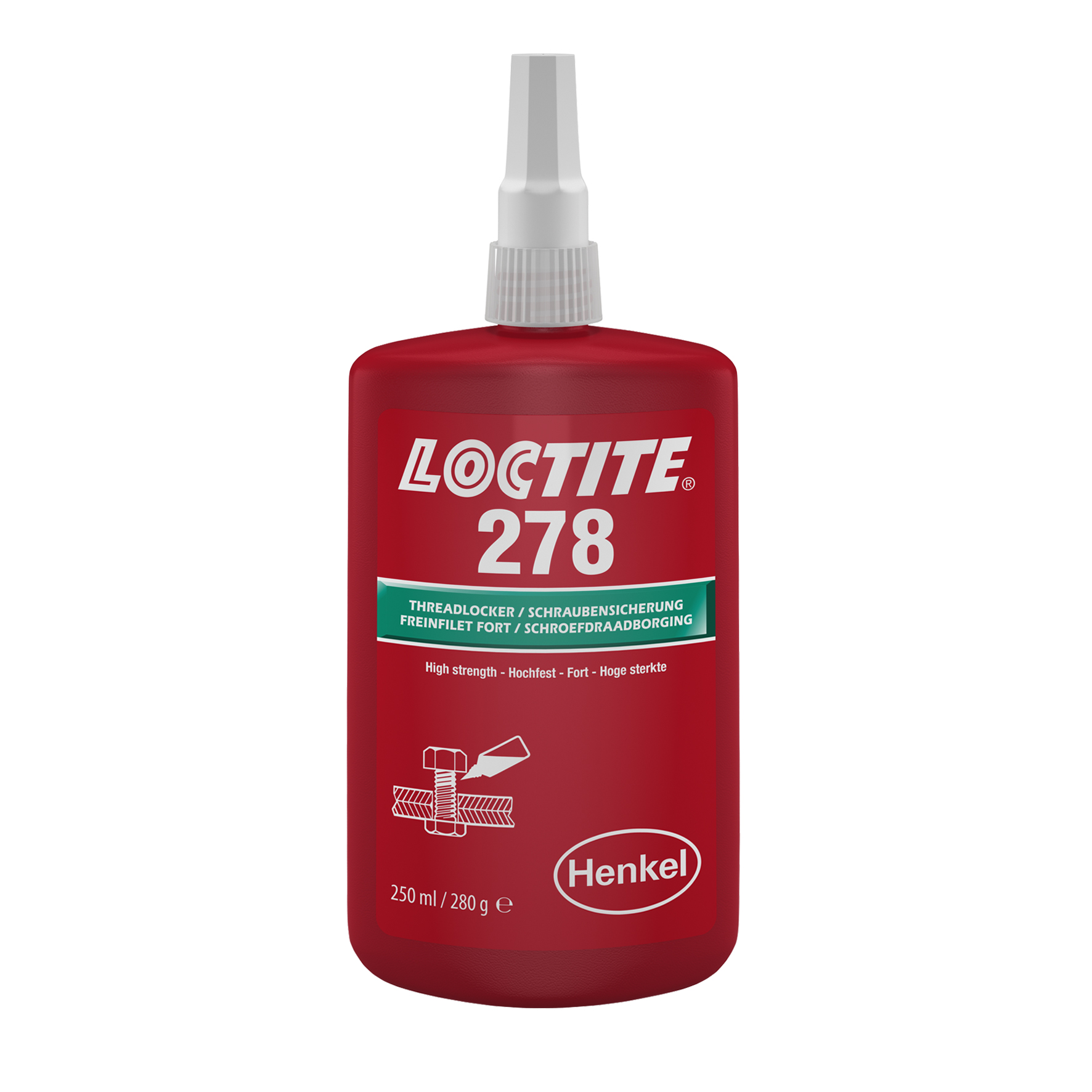 LOCTITE 278         250 ml LOCTITE 278         250 ml Nagy szilárdságú, közepes viszokzítású, lassú, csavarrögzítő