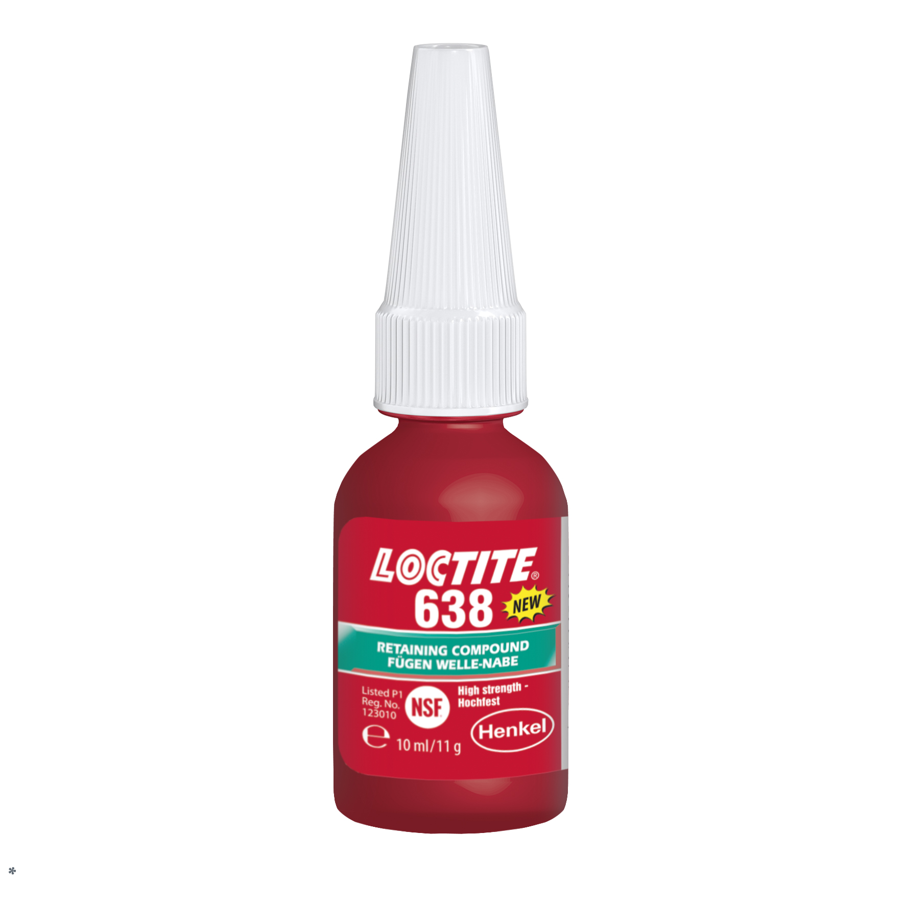LOCTITE 638         10 ml LOCTITE 638         10 ml Nagy szilárdságú rögzítő, olajos felületen is működik, növelt hőállóságú (180oC), inaktív anyagokon is kikeményedik