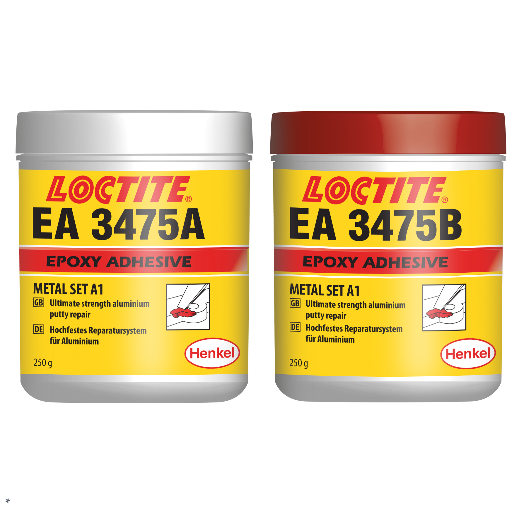 LOCTITE EA 3475         2x250 g LOCTITE EA 3475         2x250 g Metal Set A1, univerzális, alumínium töltésű (1:1)