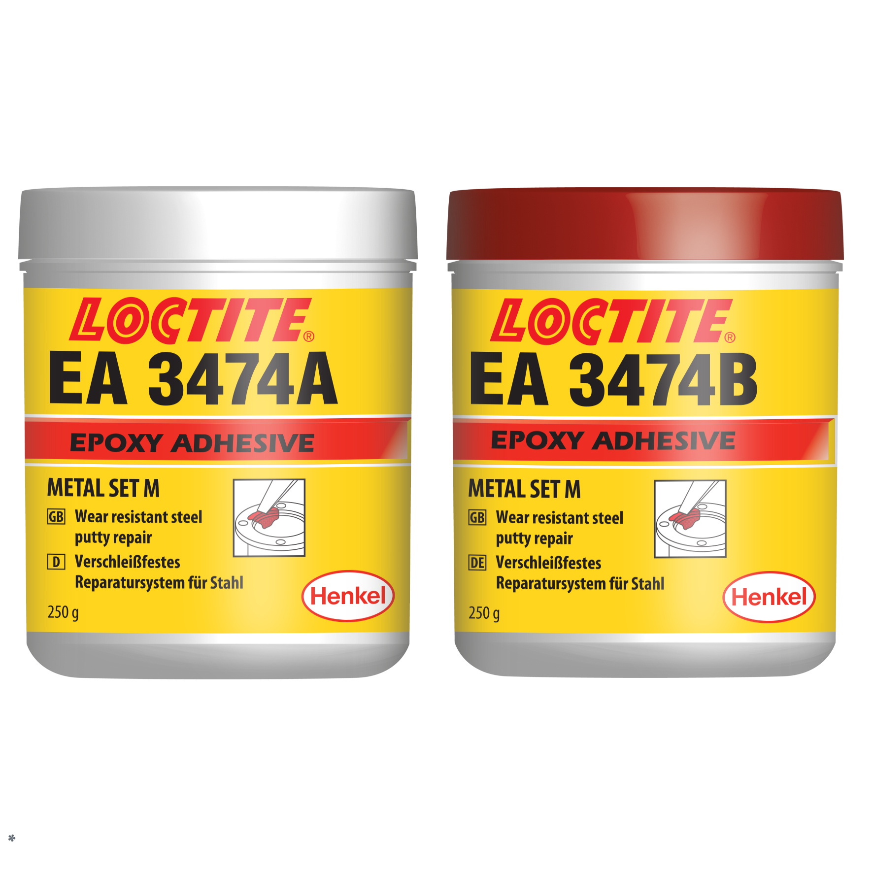 LOCTITE EA 3474         2x250 g LOCTITE EA 3474         2x250 g Metal Set M, kopásálló, ásványi töltésű (1:1)