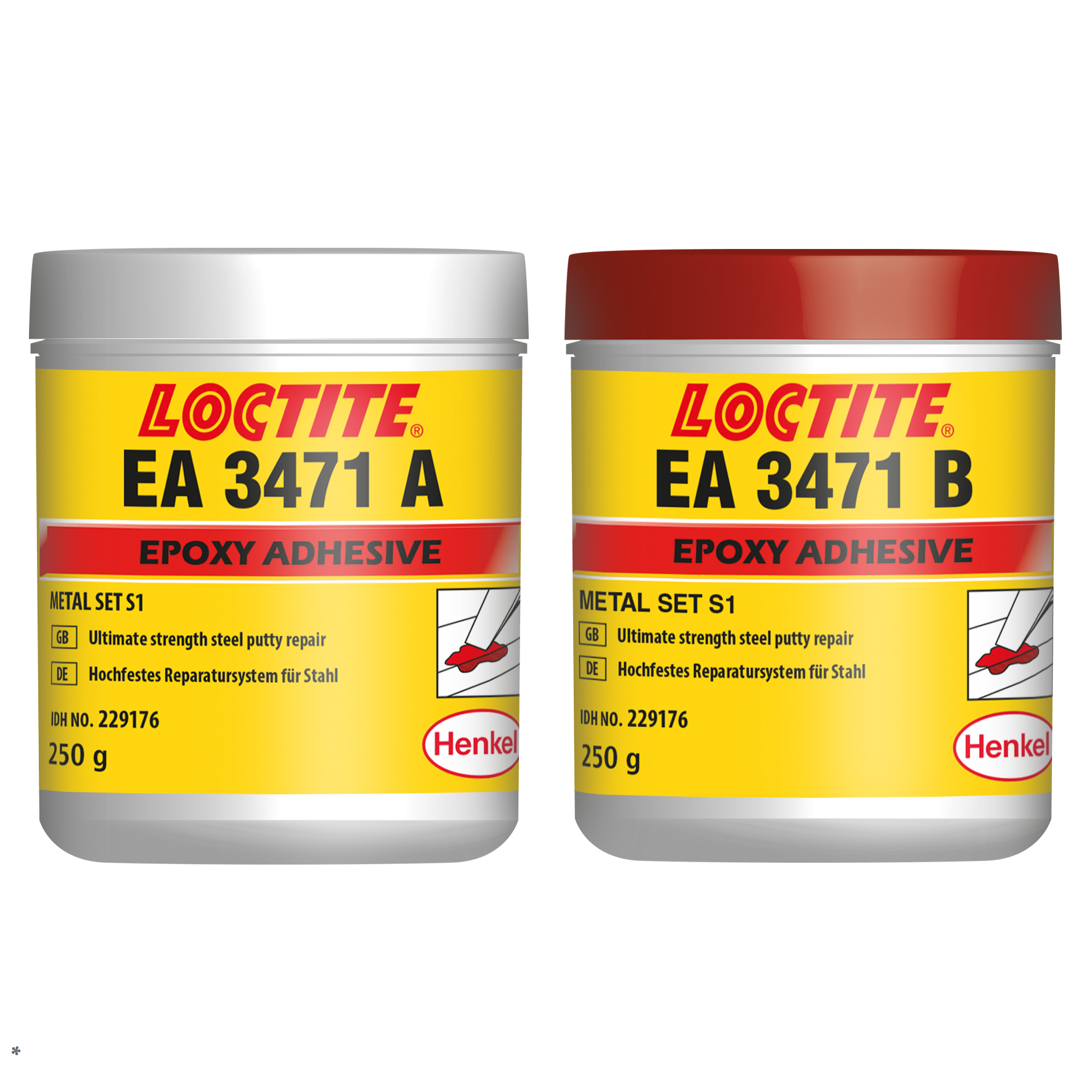 LOCTITE EA 3471         2x250 g LOCTITE EA 3471         2x250 g Metal Set S1, gitt állagú, acéltöltésű (1:1)
