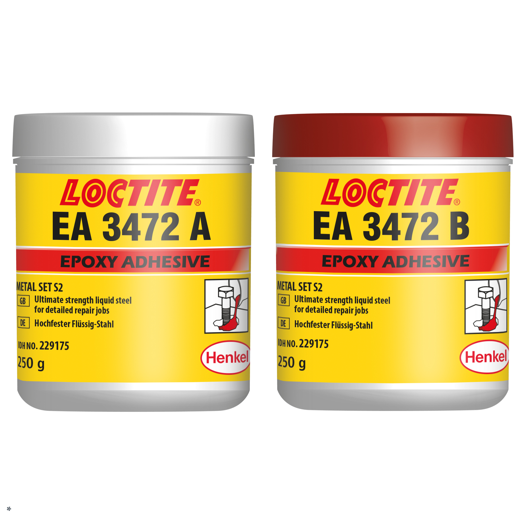 LOCTITE EA 3472         2x250 g LOCTITE EA 3472         2x250 g Metal Set S2, önthető, acéltöltésű (1:1)