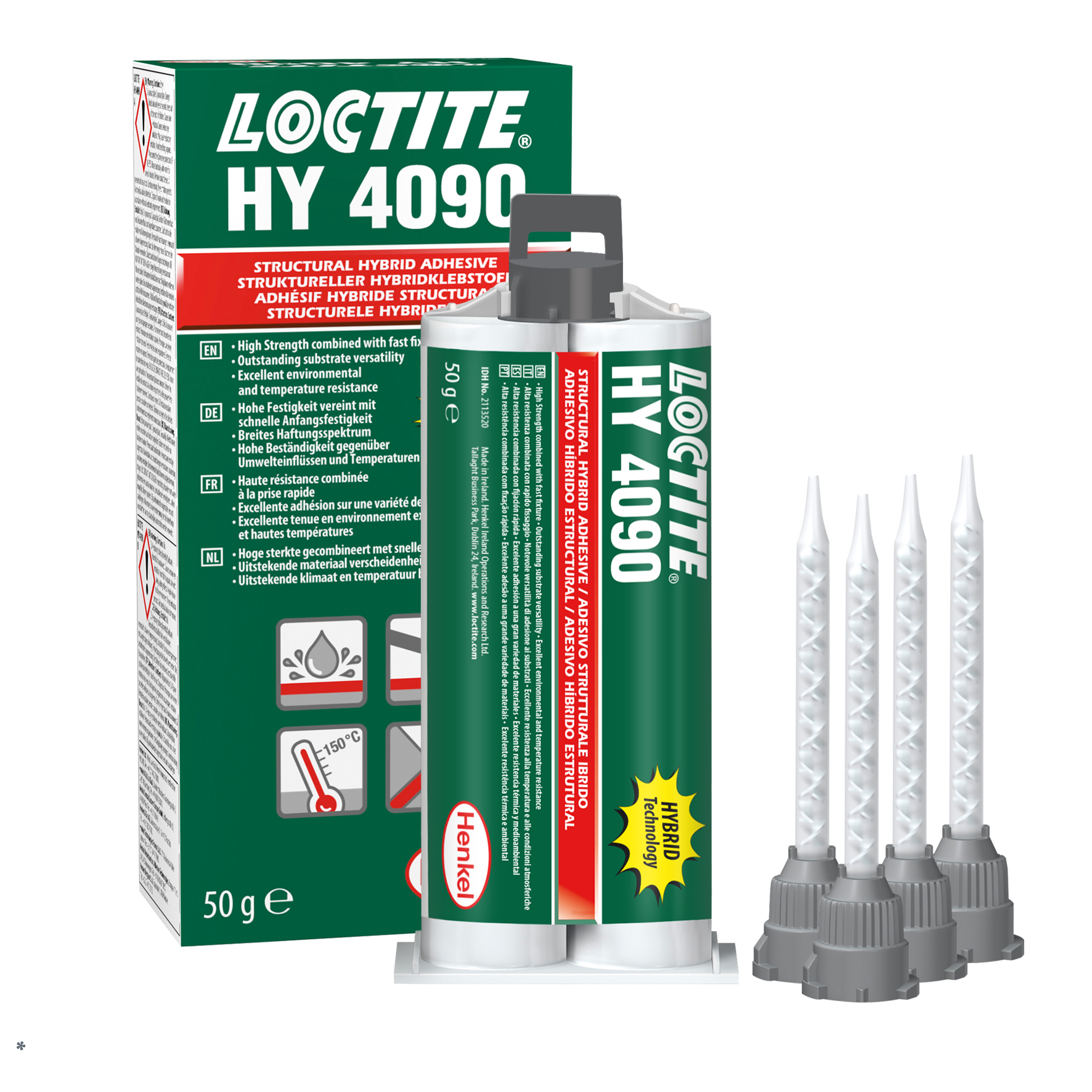 LOCTITE HY 4090         50 g LOCTITE HY 4090         50 g Két komponensú, bézs színű, nagy szilárdságú, réskitöltő, magas UV állóságú, hibridragasztó, Keverőszár nélkül! Külön keverőszár: 1826921