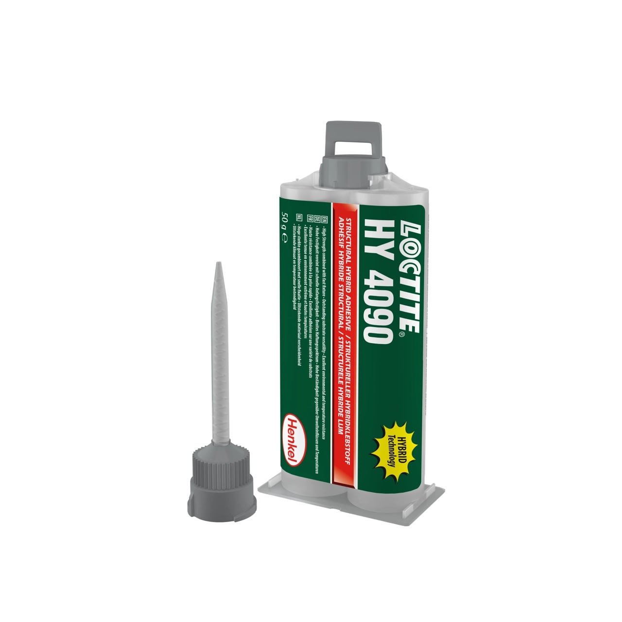 LOCTITE HY 4090         400 g LOCTITE HY 4090         400 g Két komponensú,bézs színű, nagy szilárdságú, réskitöltő, magas UV állóságú, hibridragasztó Külön keverőszár: 1573135