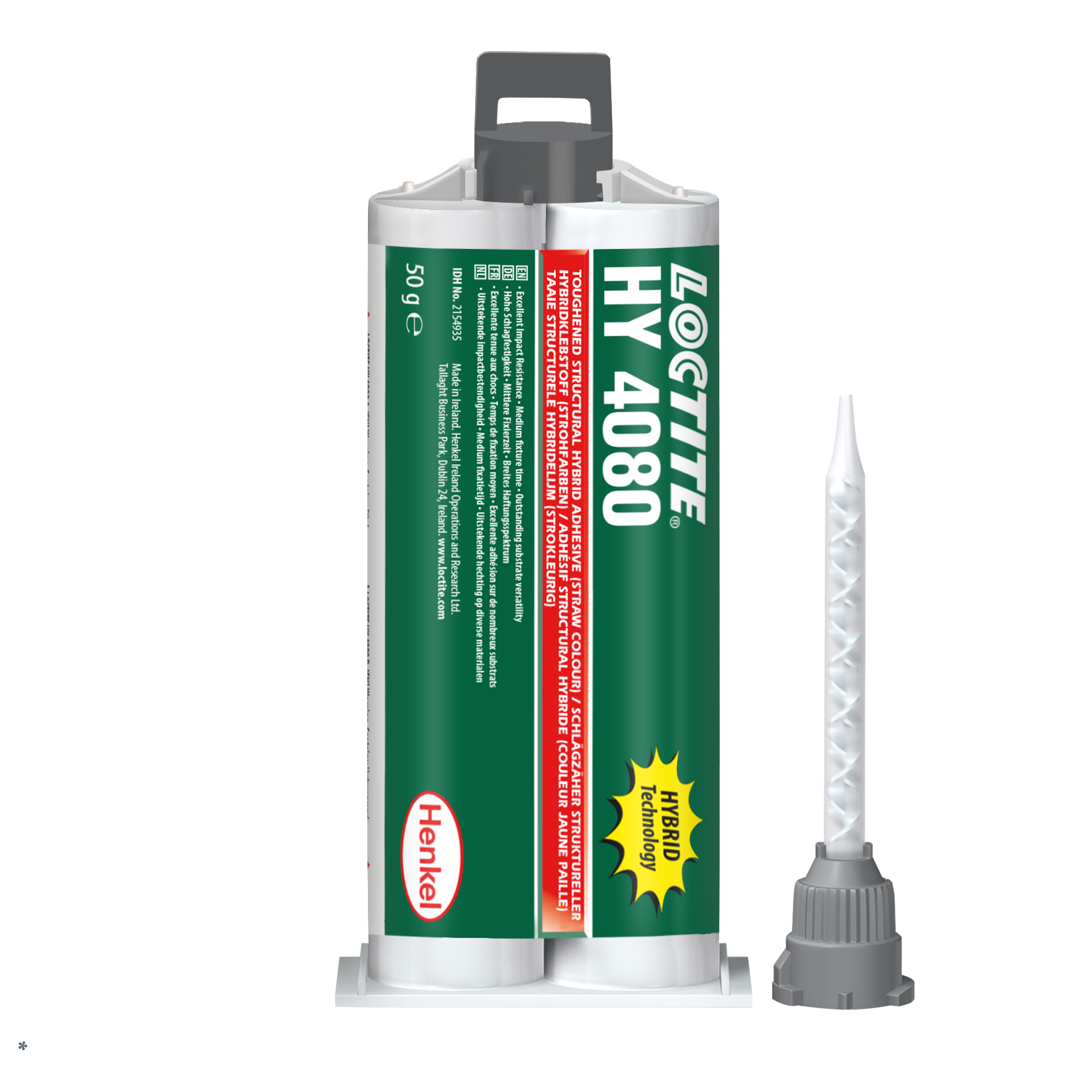 LOCTITE HY 4080 GY         50 g LOCTITE HY 4080 GY         50 g Két komponensú, szürke színű, nagy szilárdságú, réskitöltő, magas UV állóságú, rugalmas hibridragasztó. Külön keverőszár: 1826921