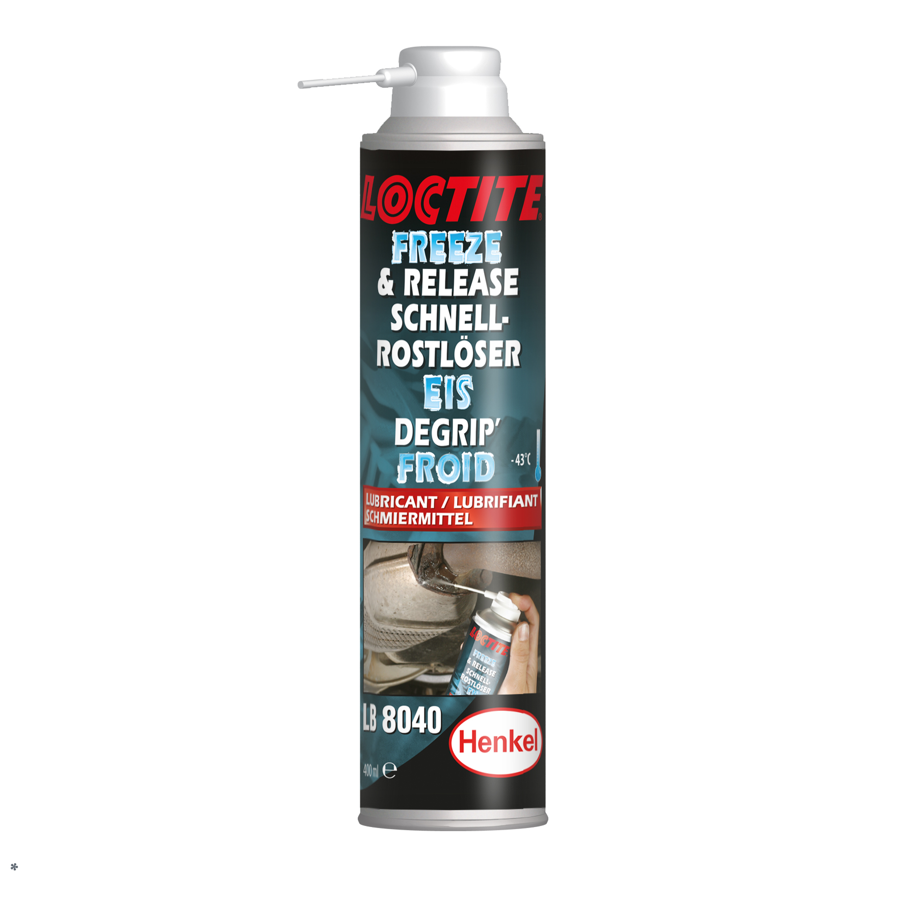 LOCTITE LB 8040         400 ml LOCTITE LB 8040         400 ml Freeze and release fagyasztó, csavarlazító spray (aeroszol)