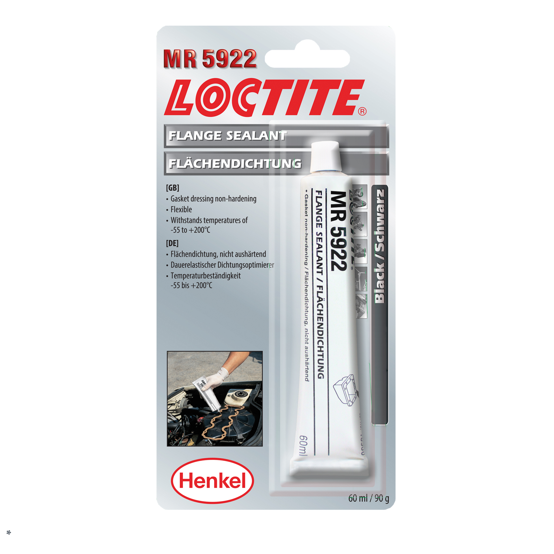 LOCTITE MR 5922         60 ml LOCTITE MR 5922         60 ml Gyanta felülettömítő, pasztás, fekete, szilárd tömítéshez