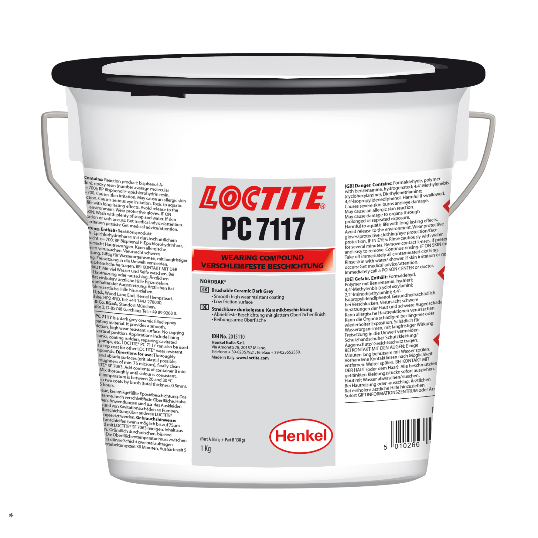 LOCTITE PC 7117         1 kg LOCTITE PC 7117         1 kg Kiemelten kopássállóságú ecsetelhető bevonat; szín: fekete