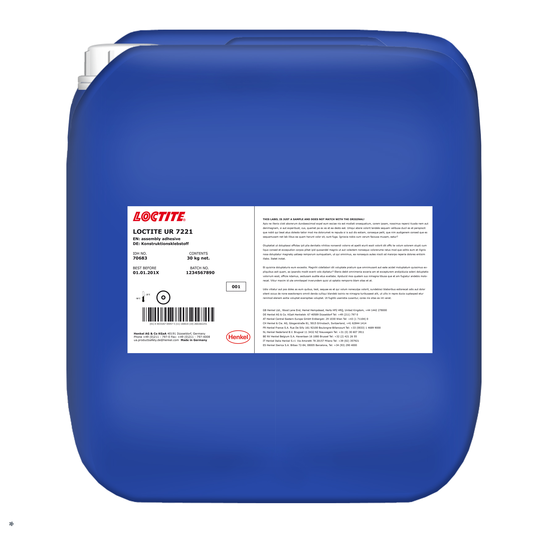 LOCTITE UR 7221         30 kg LOCTITE UR 7221         30 kg 1-komponensű PUR ragasztó