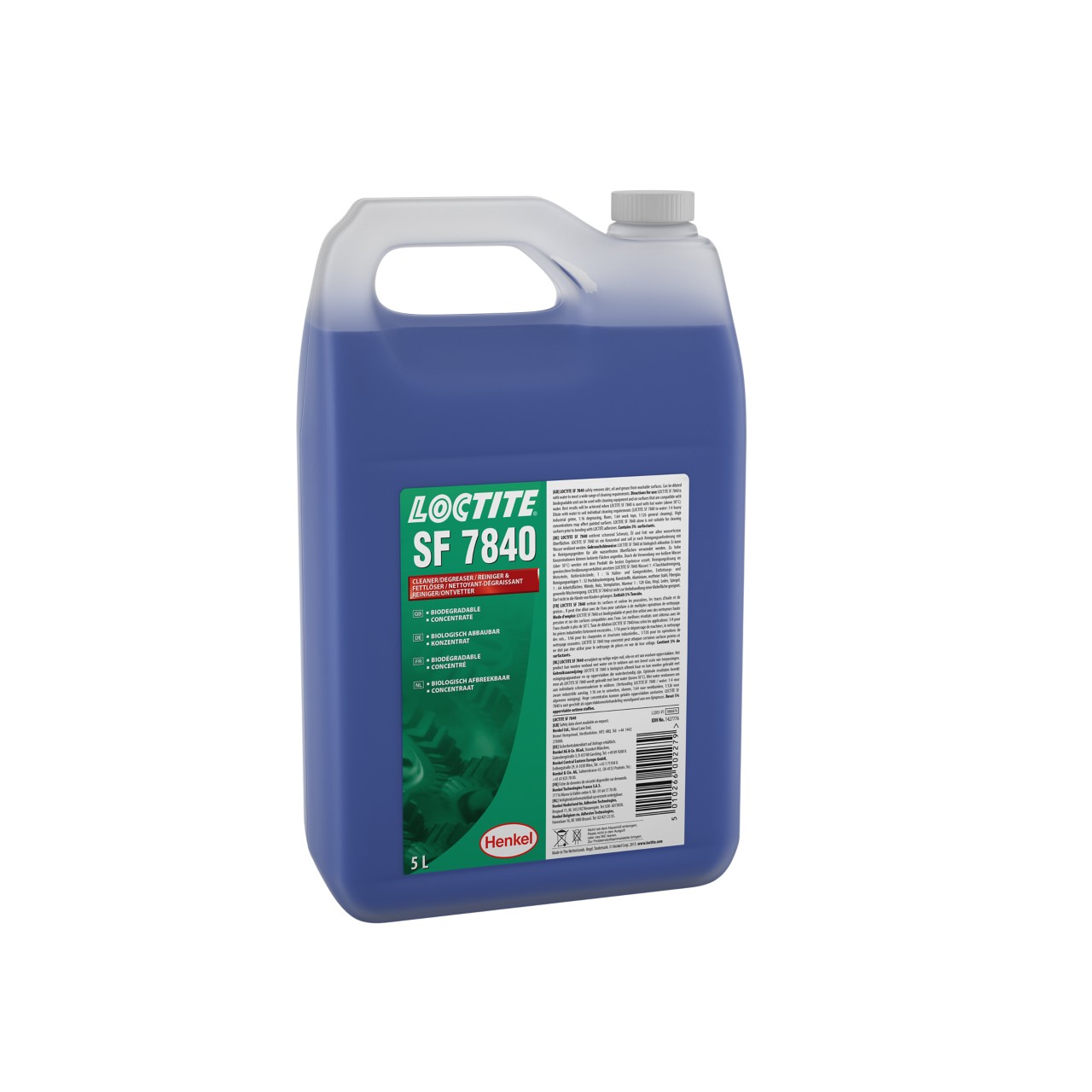 LOCTITE SF 7840         5 liter LOCTITE SF 7840         5 liter Biológiailag lebomló, vízbázisú felülettisztító